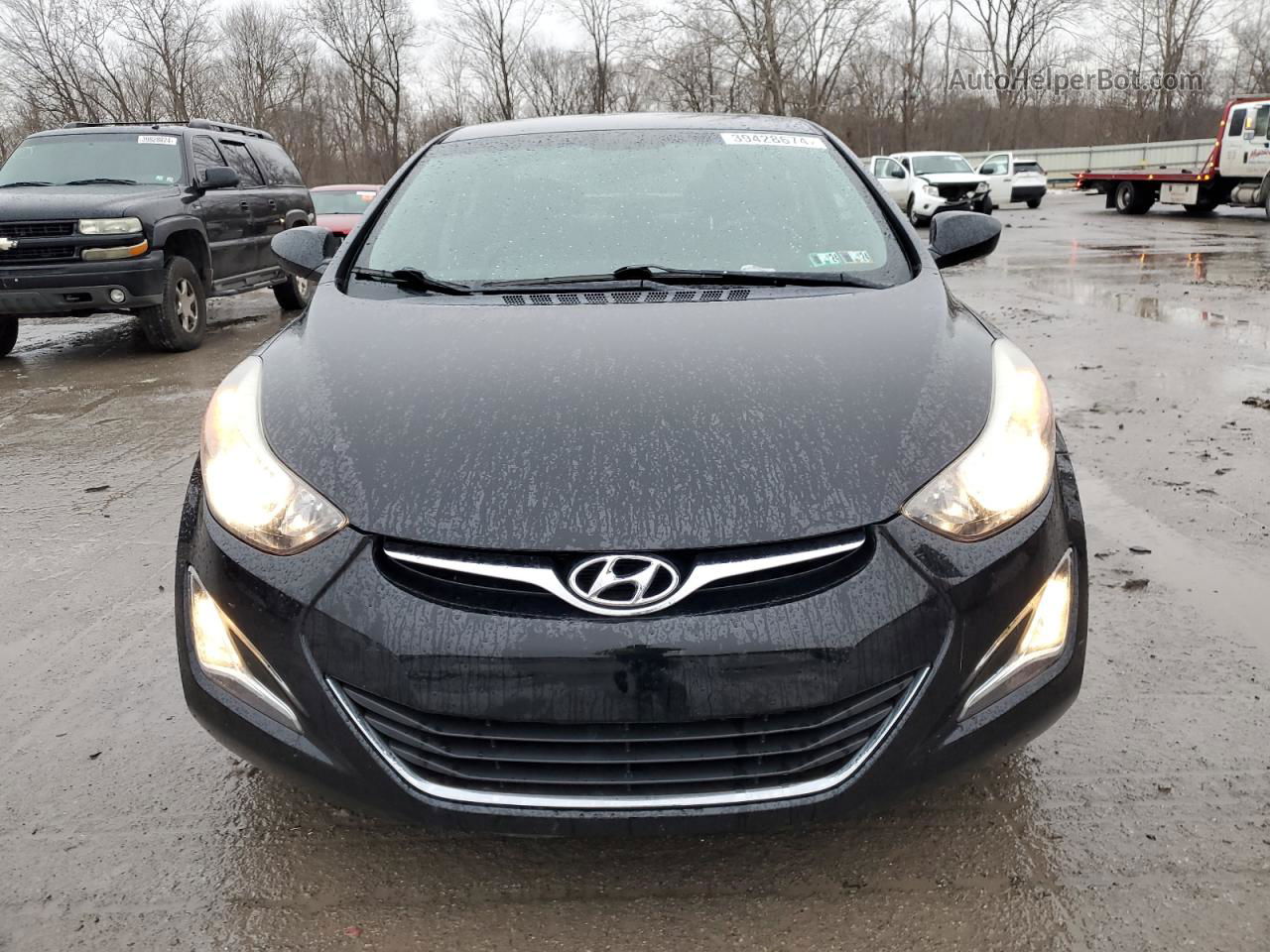 2014 Hyundai Elantra Se Black vin: 5NPDH4AE5EH546489