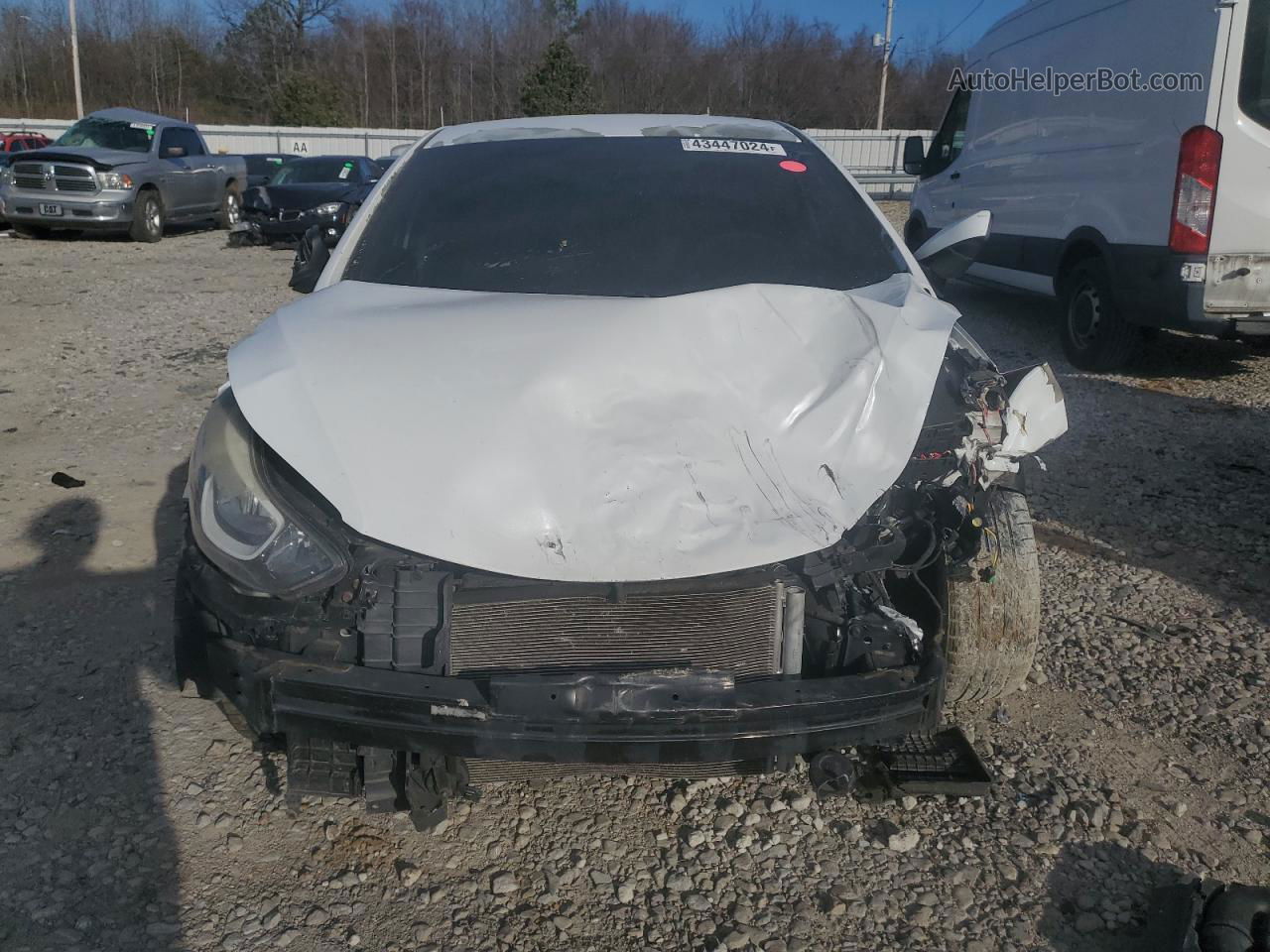 2015 Hyundai Elantra Se White vin: 5NPDH4AE5FH548695