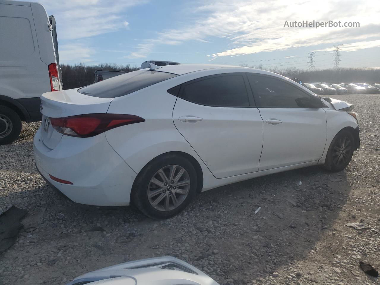 2015 Hyundai Elantra Se White vin: 5NPDH4AE5FH548695