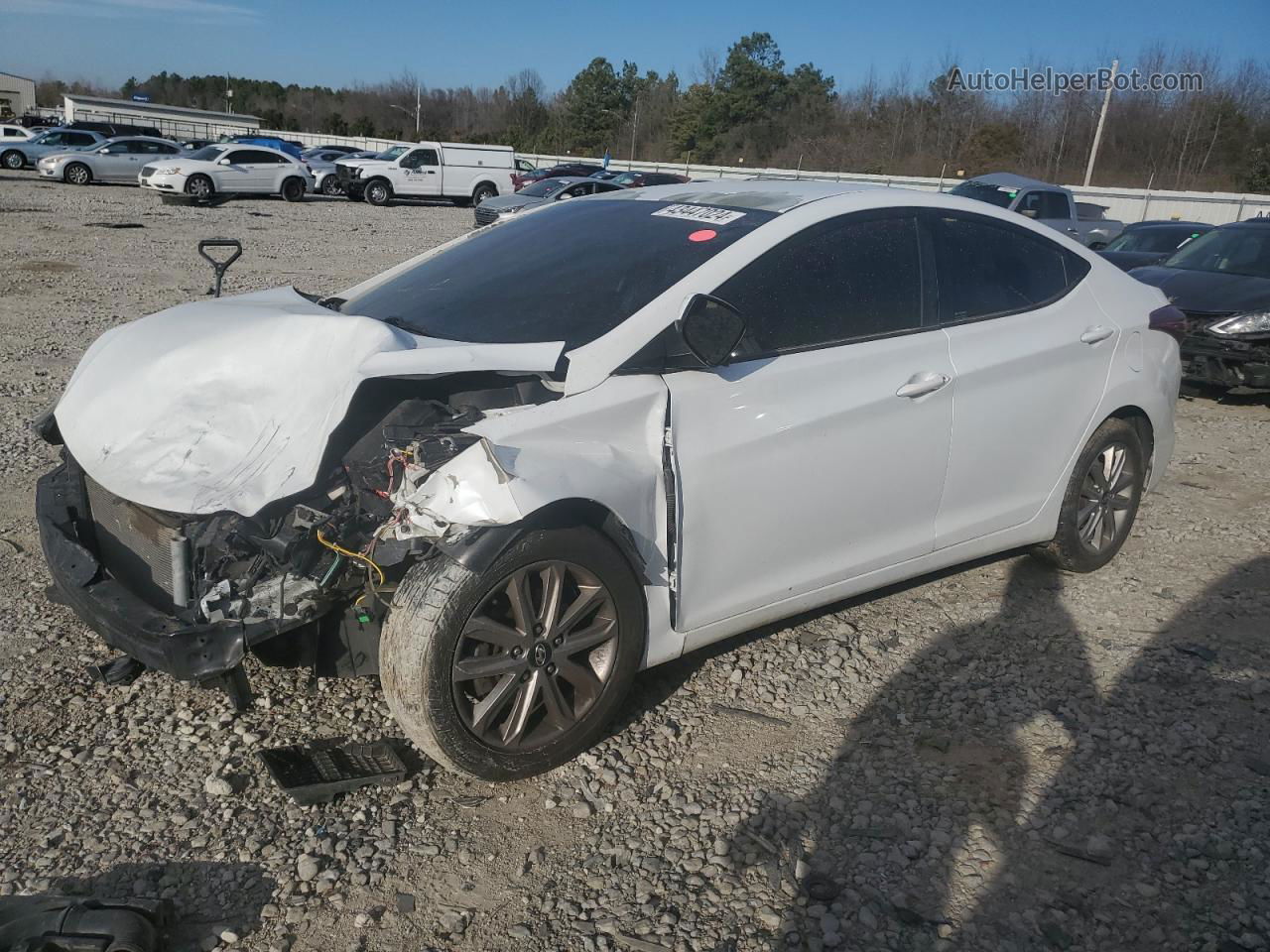 2015 Hyundai Elantra Se White vin: 5NPDH4AE5FH548695