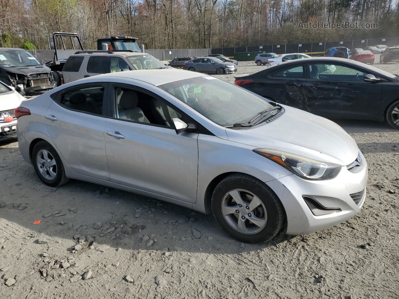 2015 Hyundai Elantra Se Silver vin: 5NPDH4AE5FH648537