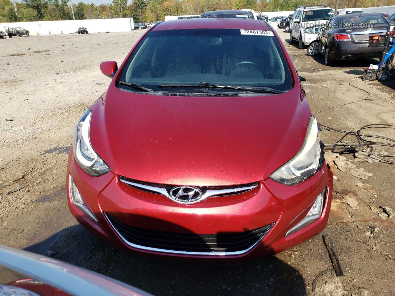 2016 Hyundai Elantra Se Red vin: 5NPDH4AE5GH653089