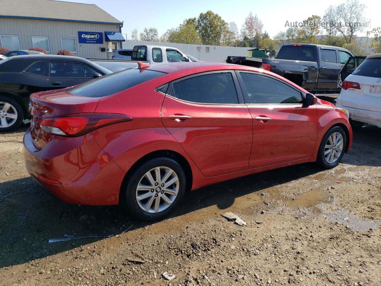 2016 Hyundai Elantra Se Красный vin: 5NPDH4AE5GH653089