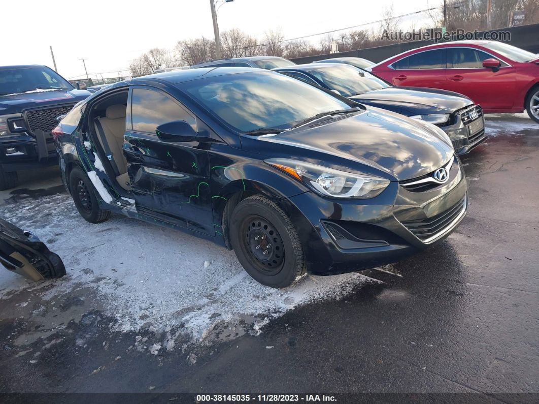 2016 Hyundai Elantra Se Black vin: 5NPDH4AE5GH663752