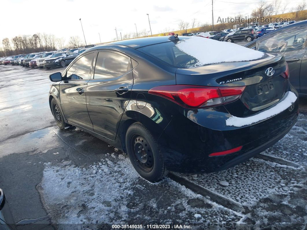 2016 Hyundai Elantra Se Black vin: 5NPDH4AE5GH663752