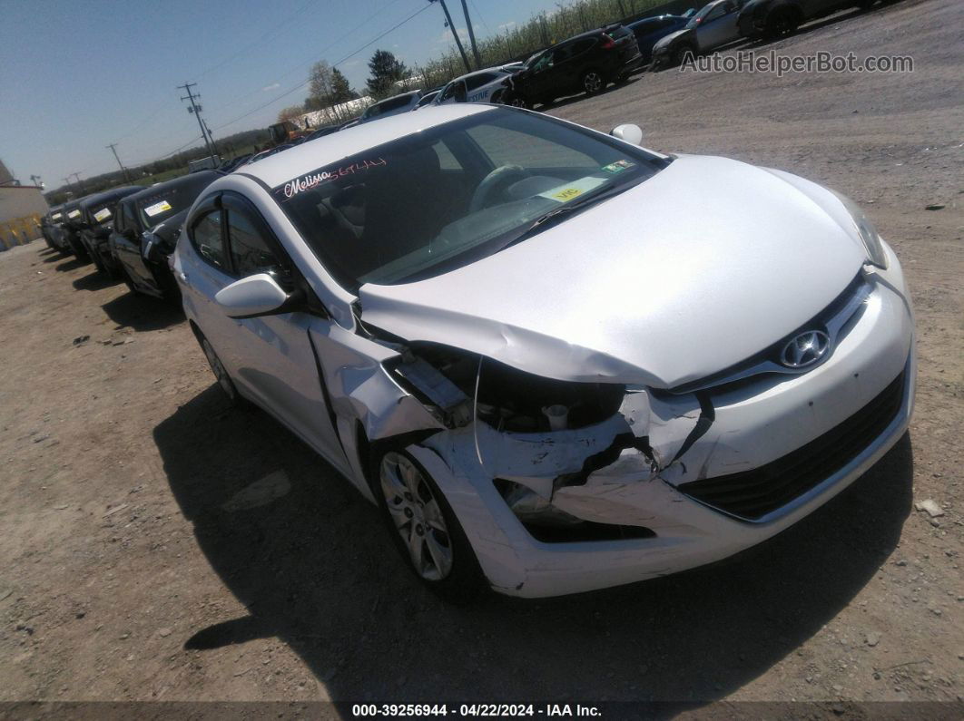 2016 Hyundai Elantra Se White vin: 5NPDH4AE5GH665548