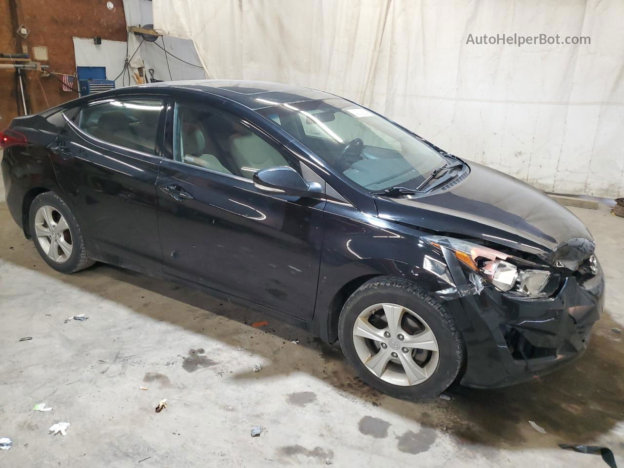 2016 Hyundai Elantra Se Черный vin: 5NPDH4AE5GH671558