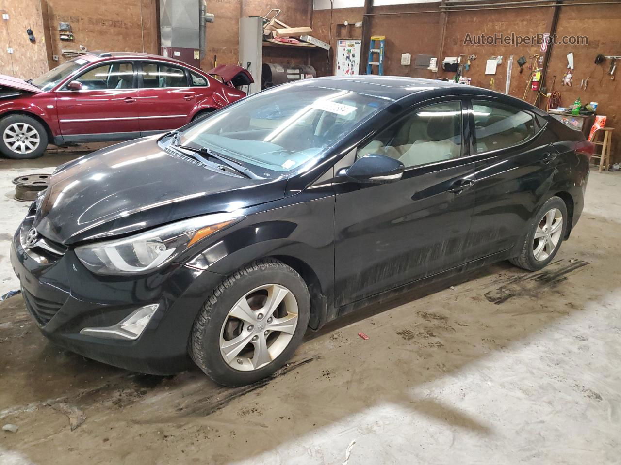 2016 Hyundai Elantra Se Черный vin: 5NPDH4AE5GH671558