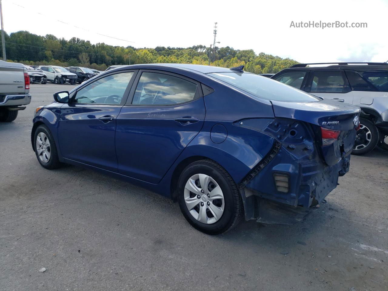 2016 Hyundai Elantra Se Синий vin: 5NPDH4AE5GH701089