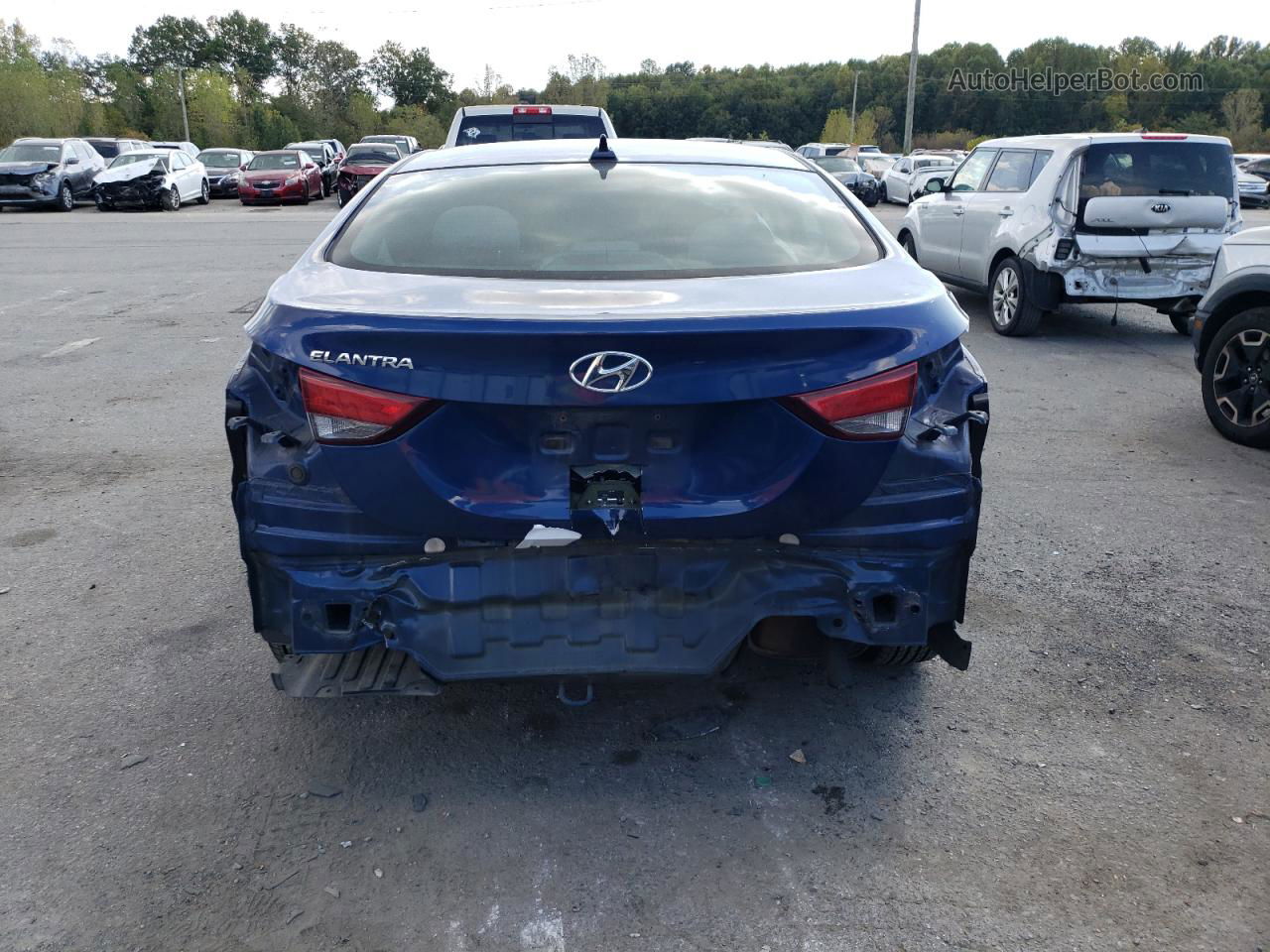 2016 Hyundai Elantra Se Синий vin: 5NPDH4AE5GH701089