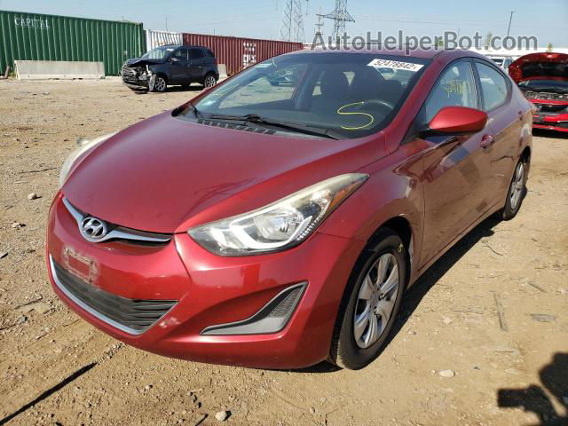 2016 Hyundai Elantra Se Red vin: 5NPDH4AE5GH701223