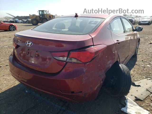 2016 Hyundai Elantra Se Red vin: 5NPDH4AE5GH701223