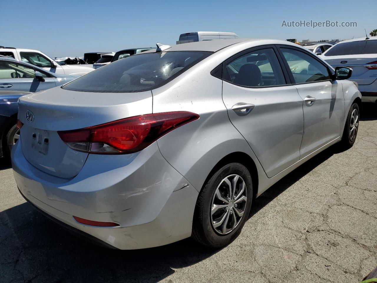 2016 Hyundai Elantra Se Silver vin: 5NPDH4AE5GH708558