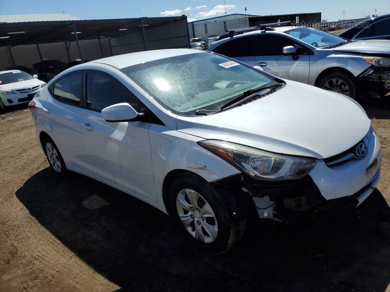 2016 Hyundai Elantra Se White vin: 5NPDH4AE5GH731743