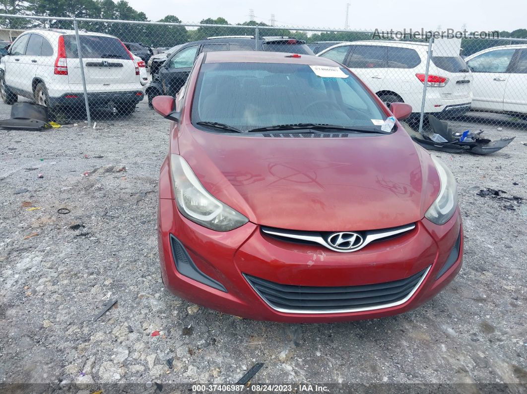 2016 Hyundai Elantra Se Red vin: 5NPDH4AE5GH734738