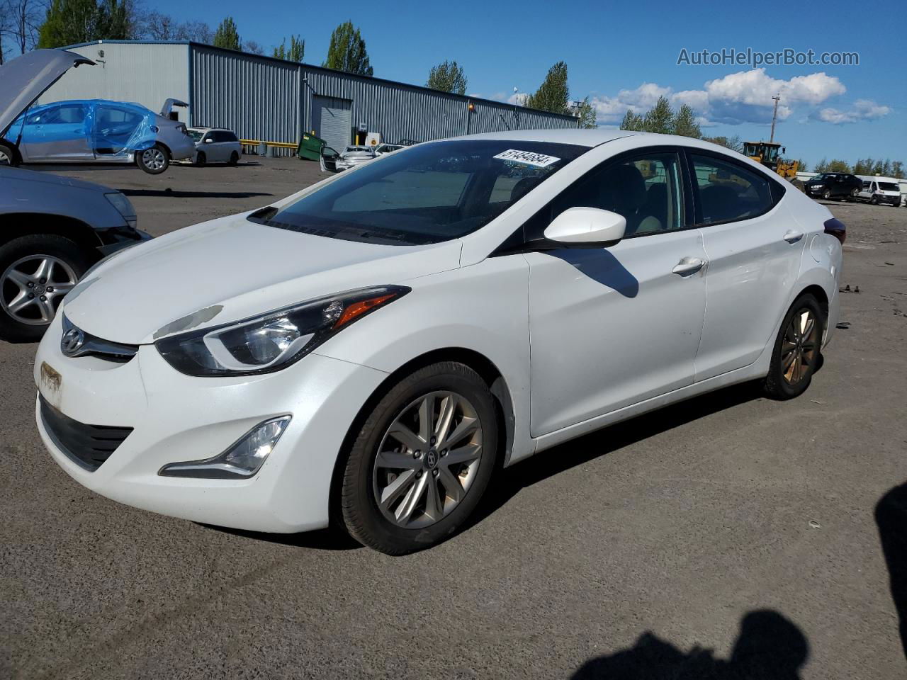 2016 Hyundai Elantra Se White vin: 5NPDH4AE5GH740104