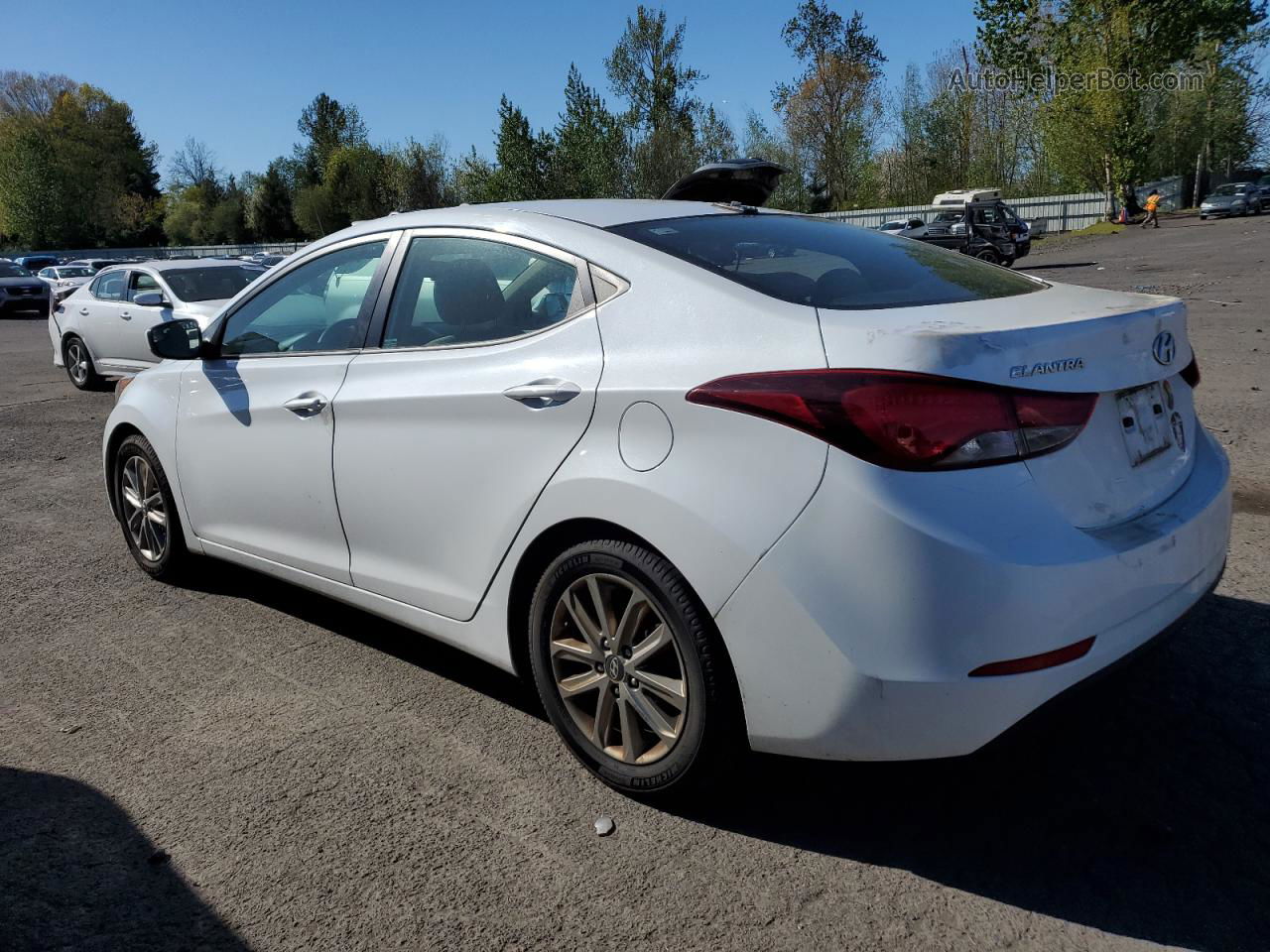 2016 Hyundai Elantra Se White vin: 5NPDH4AE5GH740104