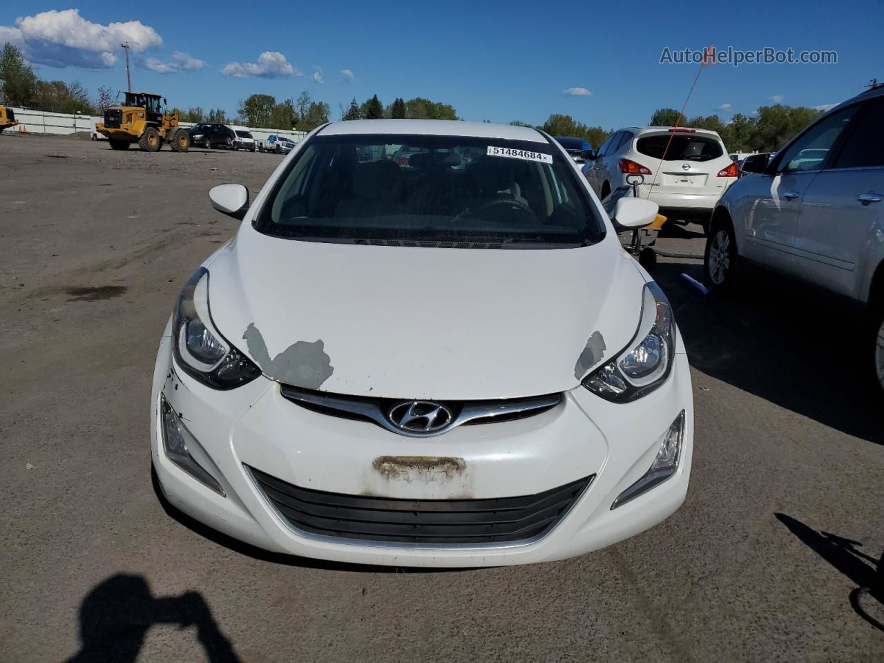 2016 Hyundai Elantra Se White vin: 5NPDH4AE5GH740104