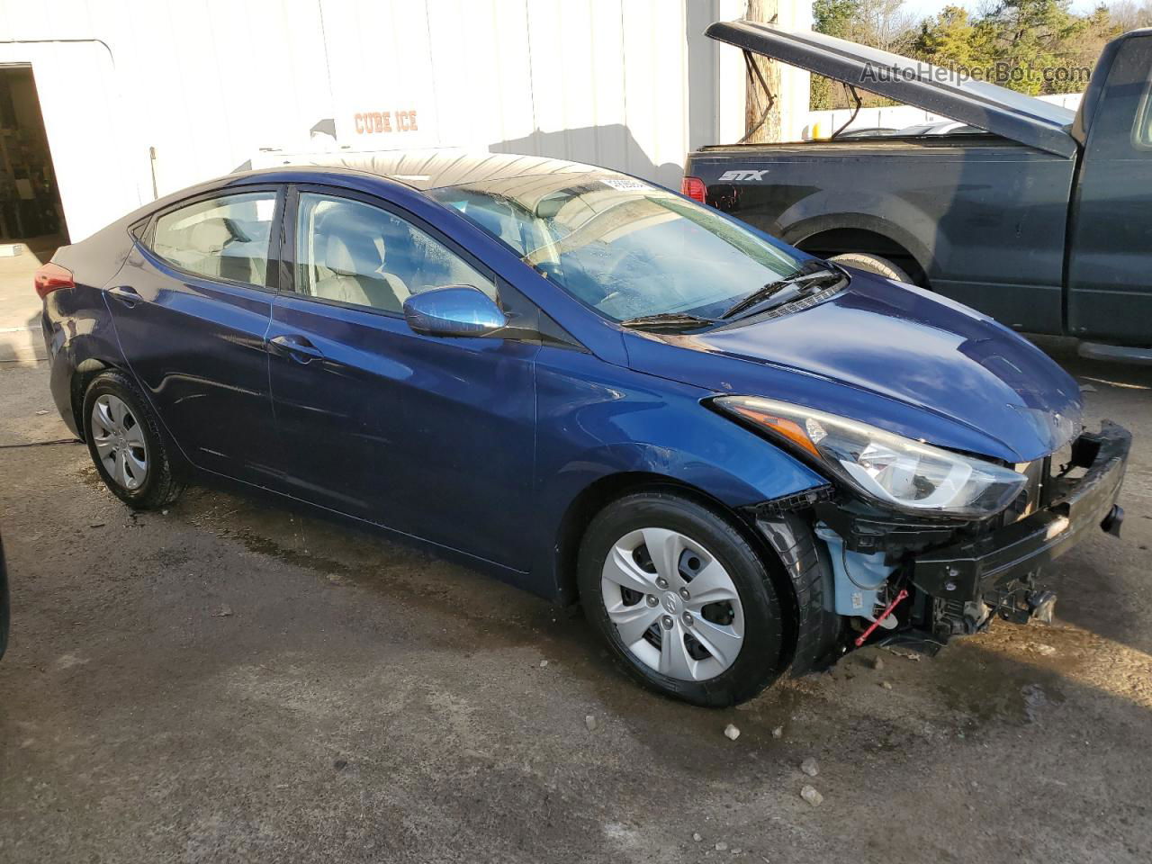 2016 Hyundai Elantra Se Синий vin: 5NPDH4AE5GH740734