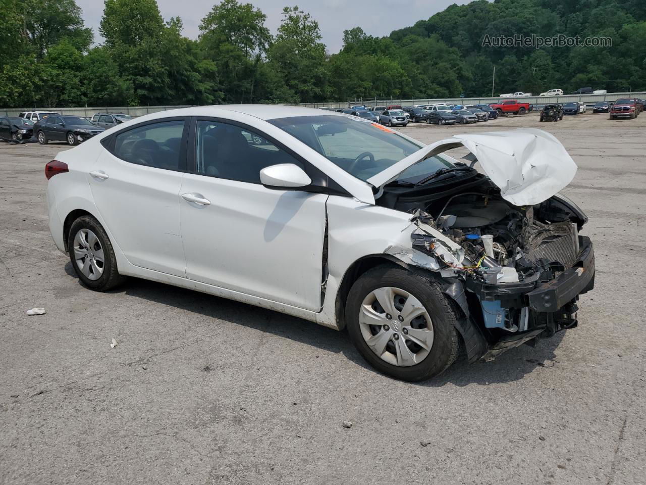 2016 Hyundai Elantra Se White vin: 5NPDH4AE5GH744783