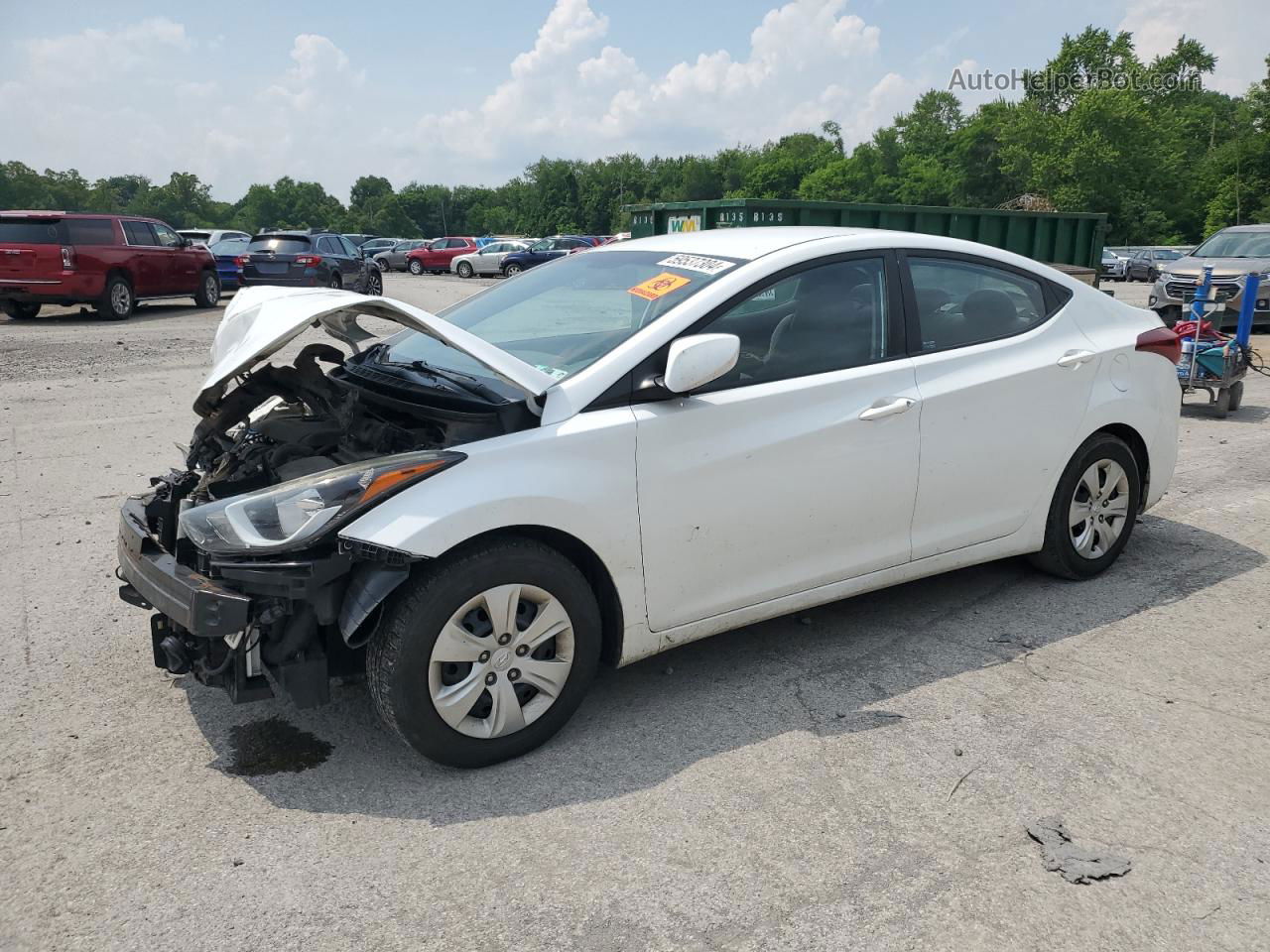 2016 Hyundai Elantra Se White vin: 5NPDH4AE5GH744783