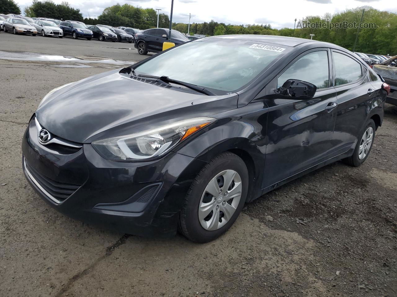 2016 Hyundai Elantra Se Black vin: 5NPDH4AE5GH745870