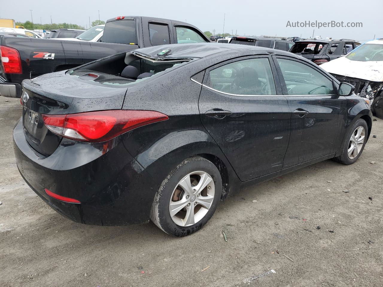 2016 Hyundai Elantra Se Black vin: 5NPDH4AE5GH752639