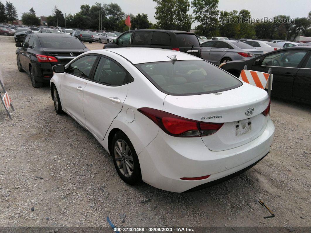 2016 Hyundai Elantra Se White vin: 5NPDH4AE5GH763480