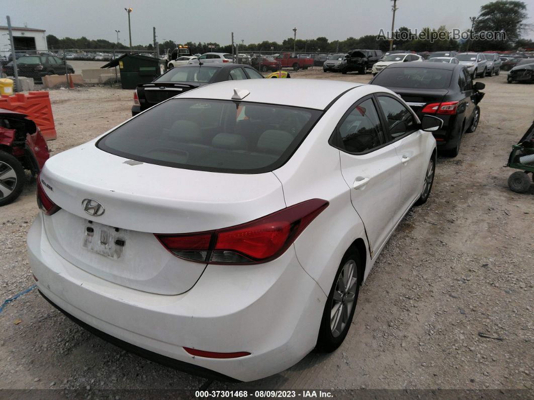 2016 Hyundai Elantra Se White vin: 5NPDH4AE5GH763480