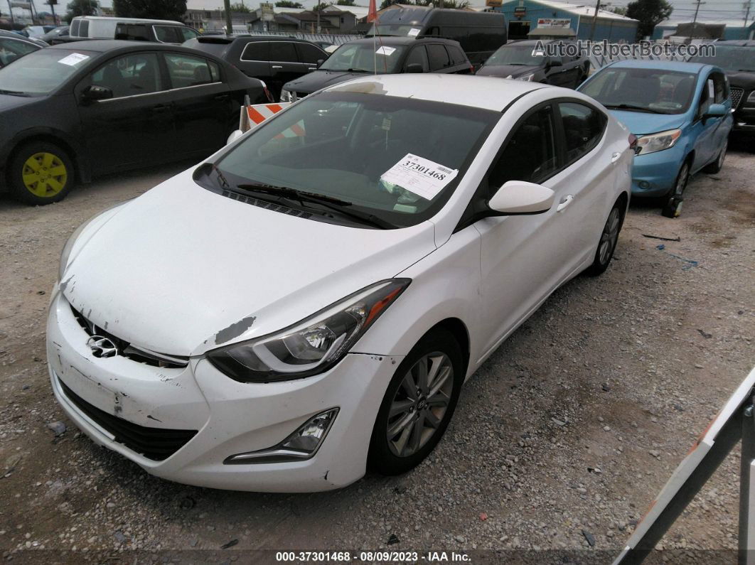 2016 Hyundai Elantra Se White vin: 5NPDH4AE5GH763480