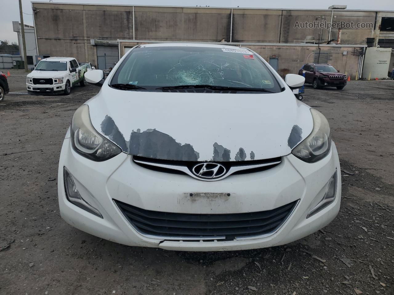 2016 Hyundai Elantra Se White vin: 5NPDH4AE5GH770641