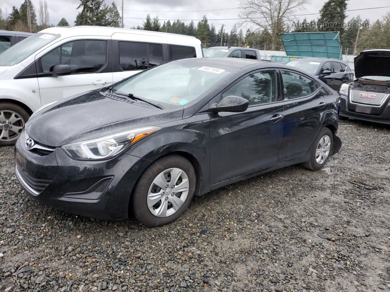 2016 Hyundai Elantra Se Черный vin: 5NPDH4AE5GH771806