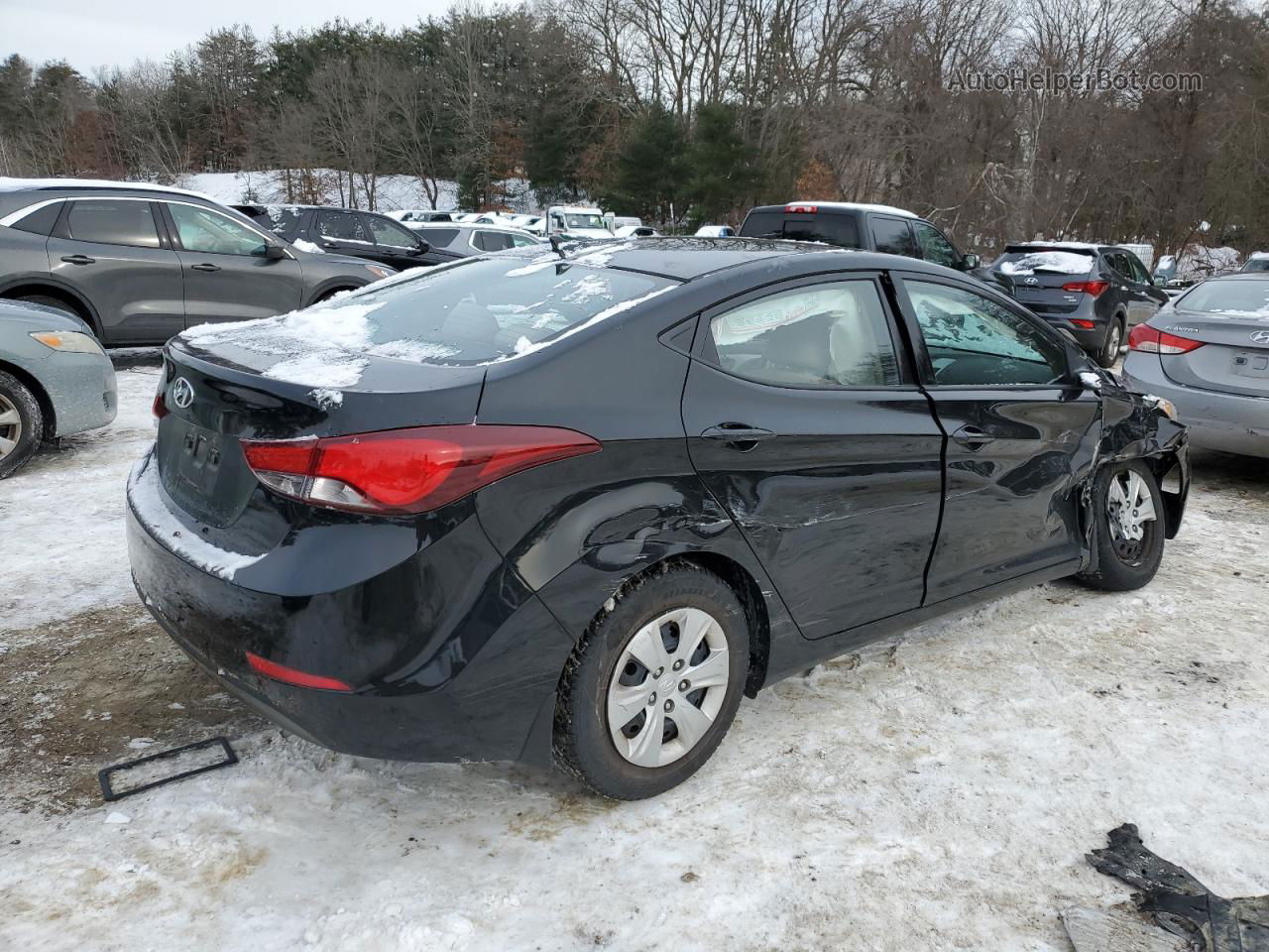 2016 Hyundai Elantra Se Black vin: 5NPDH4AE5GH772079