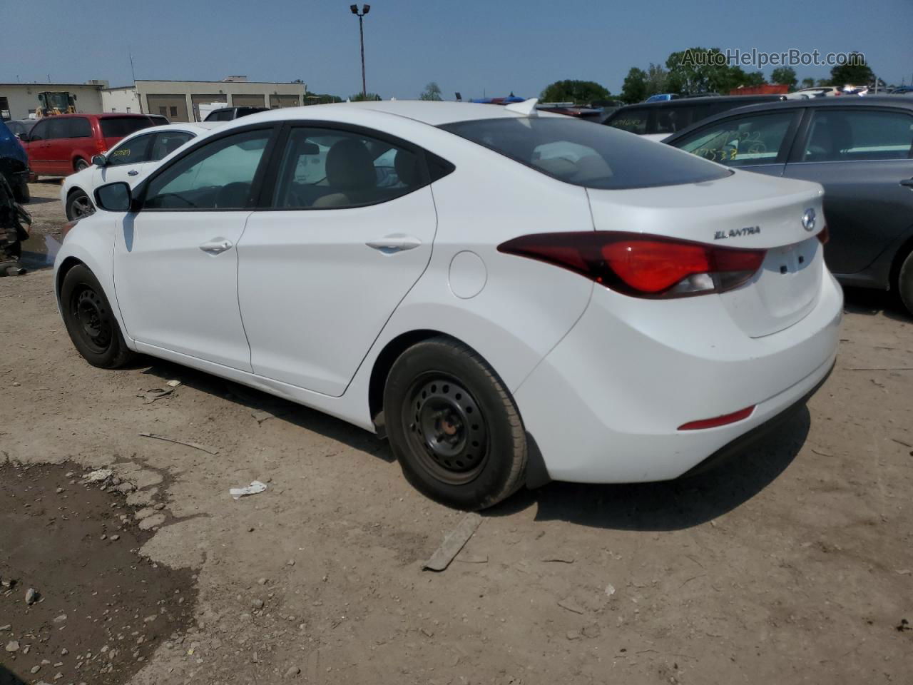 2016 Hyundai Elantra Se White vin: 5NPDH4AE5GH773586