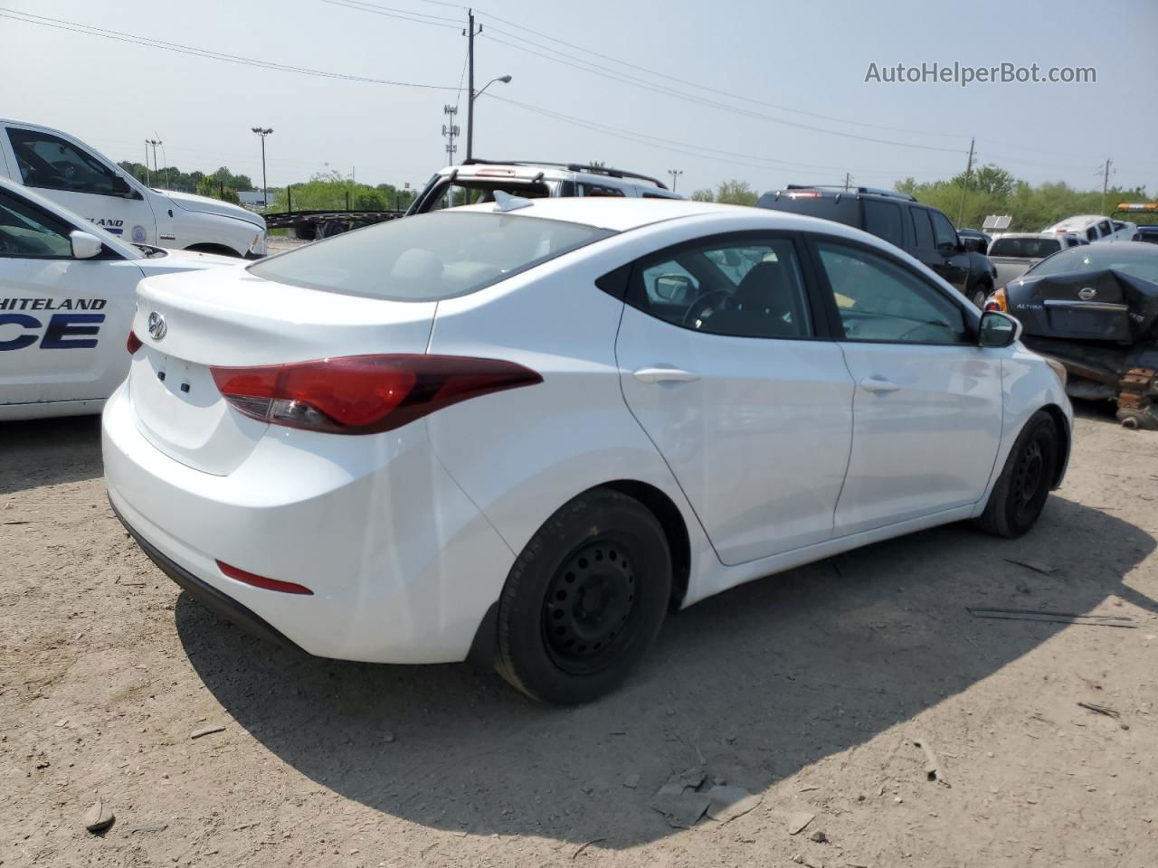 2016 Hyundai Elantra Se White vin: 5NPDH4AE5GH773586