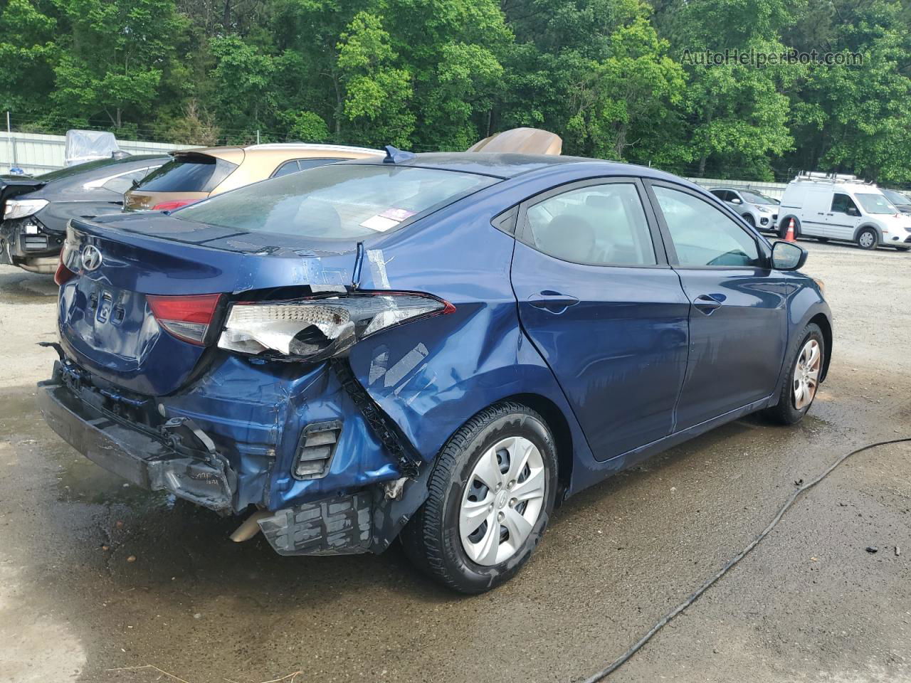 2016 Hyundai Elantra Se Blue vin: 5NPDH4AE5GH781669