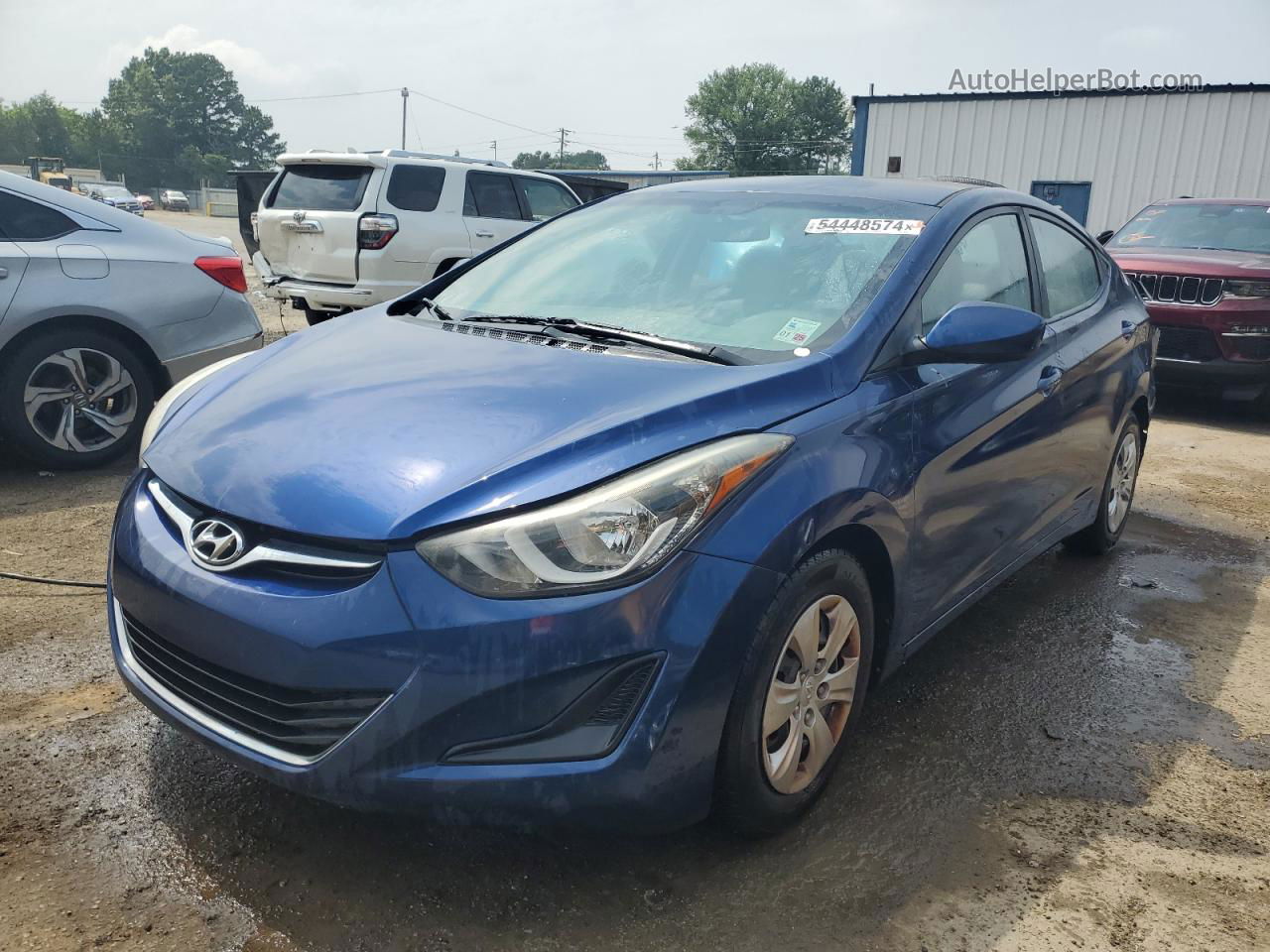 2016 Hyundai Elantra Se Синий vin: 5NPDH4AE5GH781669