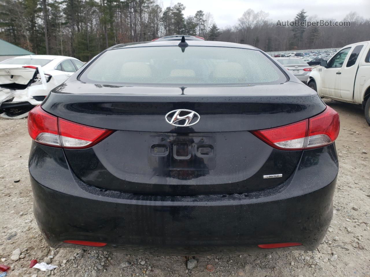 2011 Hyundai Elantra Gls Black vin: 5NPDH4AE6BH001512