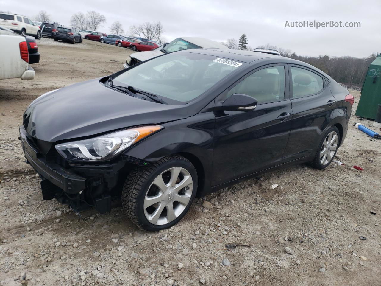 2011 Hyundai Elantra Gls Black vin: 5NPDH4AE6BH001512