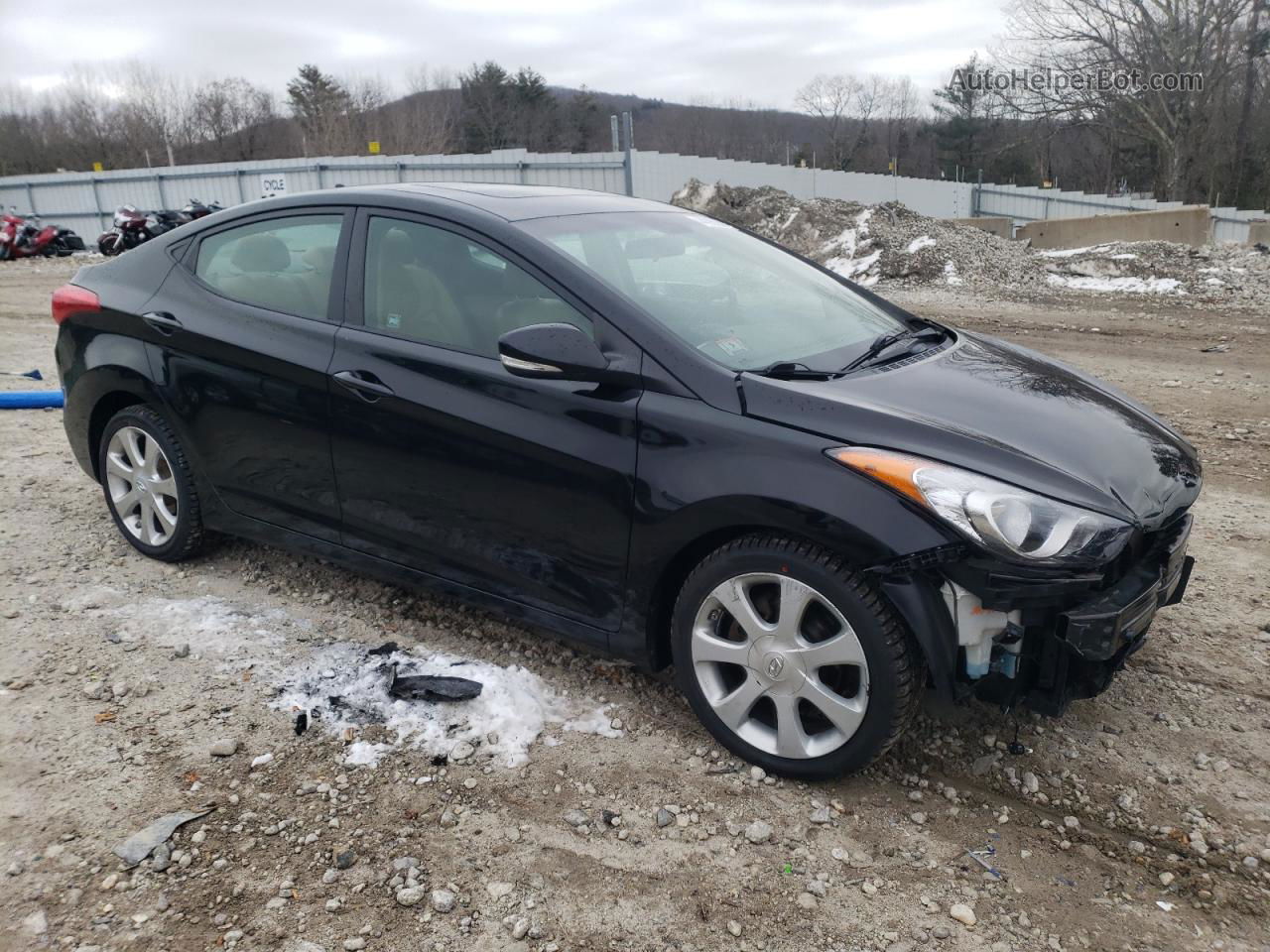 2011 Hyundai Elantra Gls Черный vin: 5NPDH4AE6BH001512