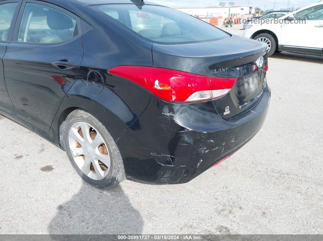 2011 Hyundai Elantra Limited Black vin: 5NPDH4AE6BH003955