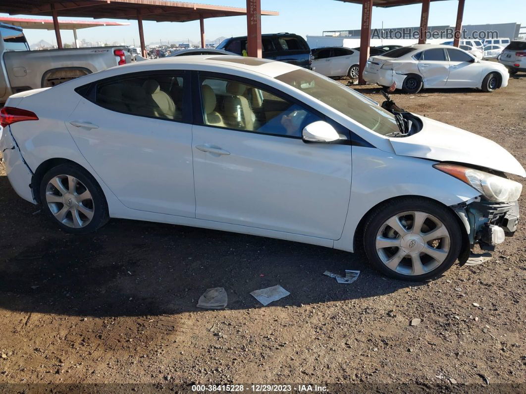 2011 Hyundai Elantra Limited White vin: 5NPDH4AE6BH011831