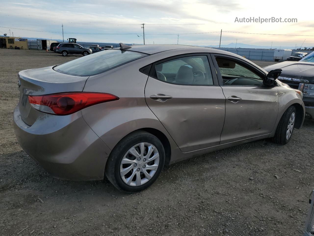 2011 Hyundai Elantra Gls Beige vin: 5NPDH4AE6BH014115