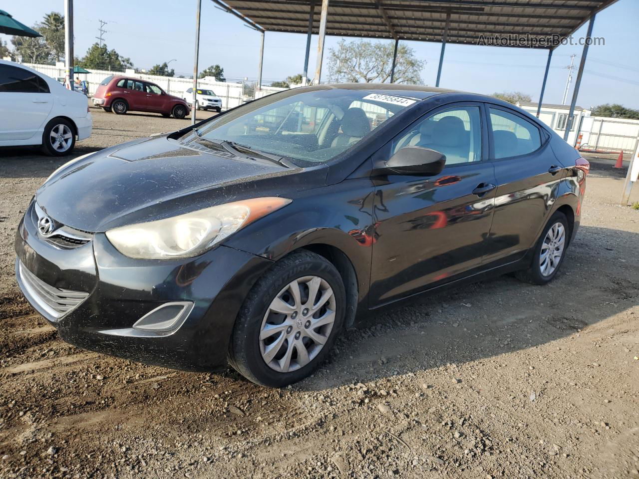 2011 Hyundai Elantra Gls Black vin: 5NPDH4AE6BH020335