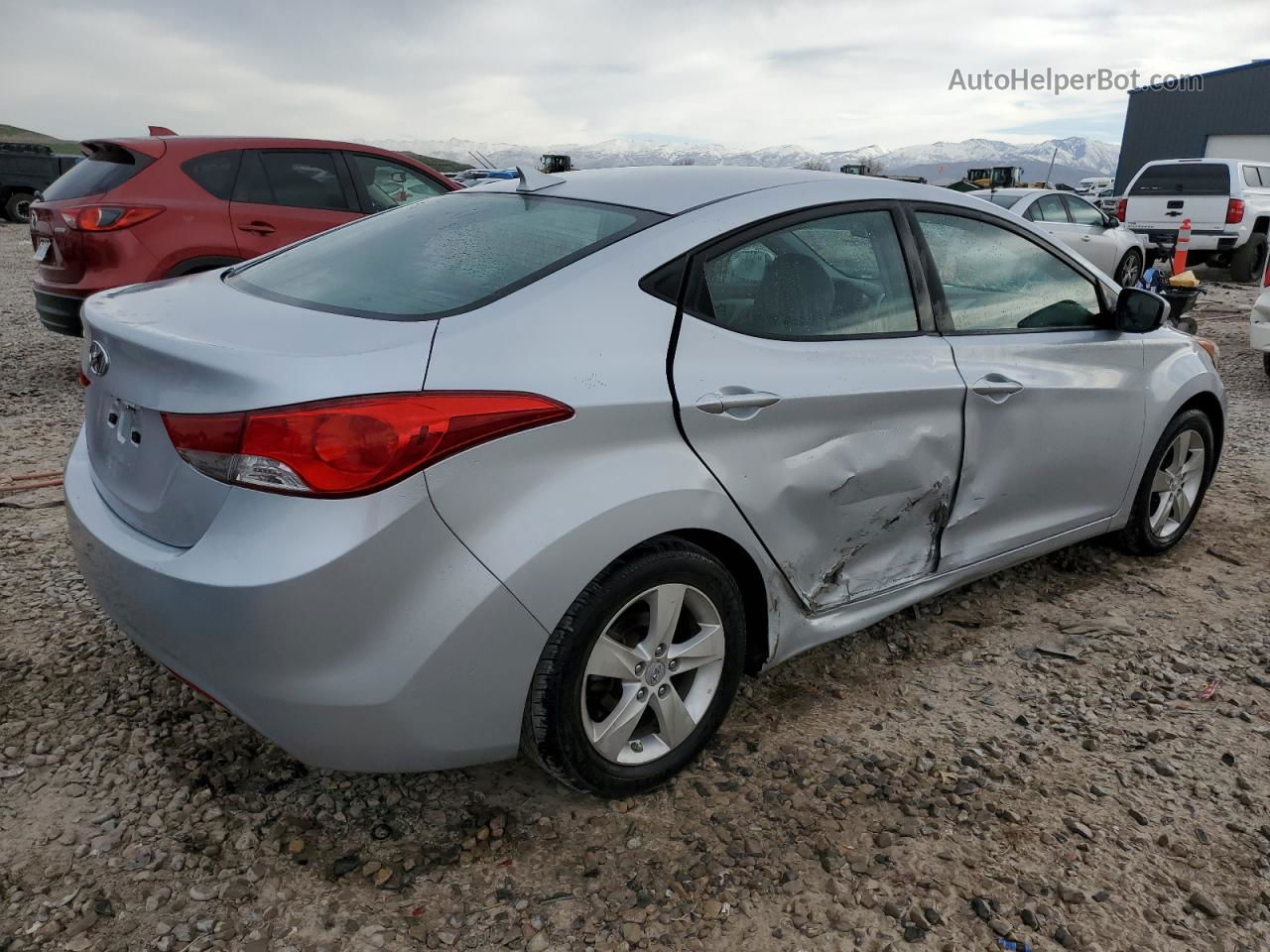 2011 Hyundai Elantra Gls Gray vin: 5NPDH4AE6BH021808