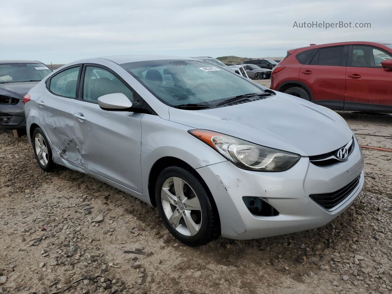 2011 Hyundai Elantra Gls Gray vin: 5NPDH4AE6BH021808