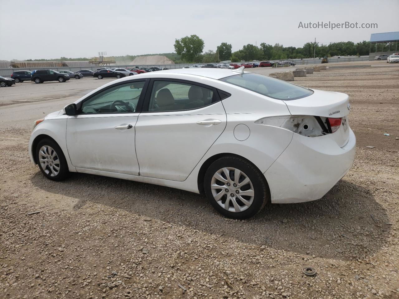 2011 Hyundai Elantra Gls White vin: 5NPDH4AE6BH024787