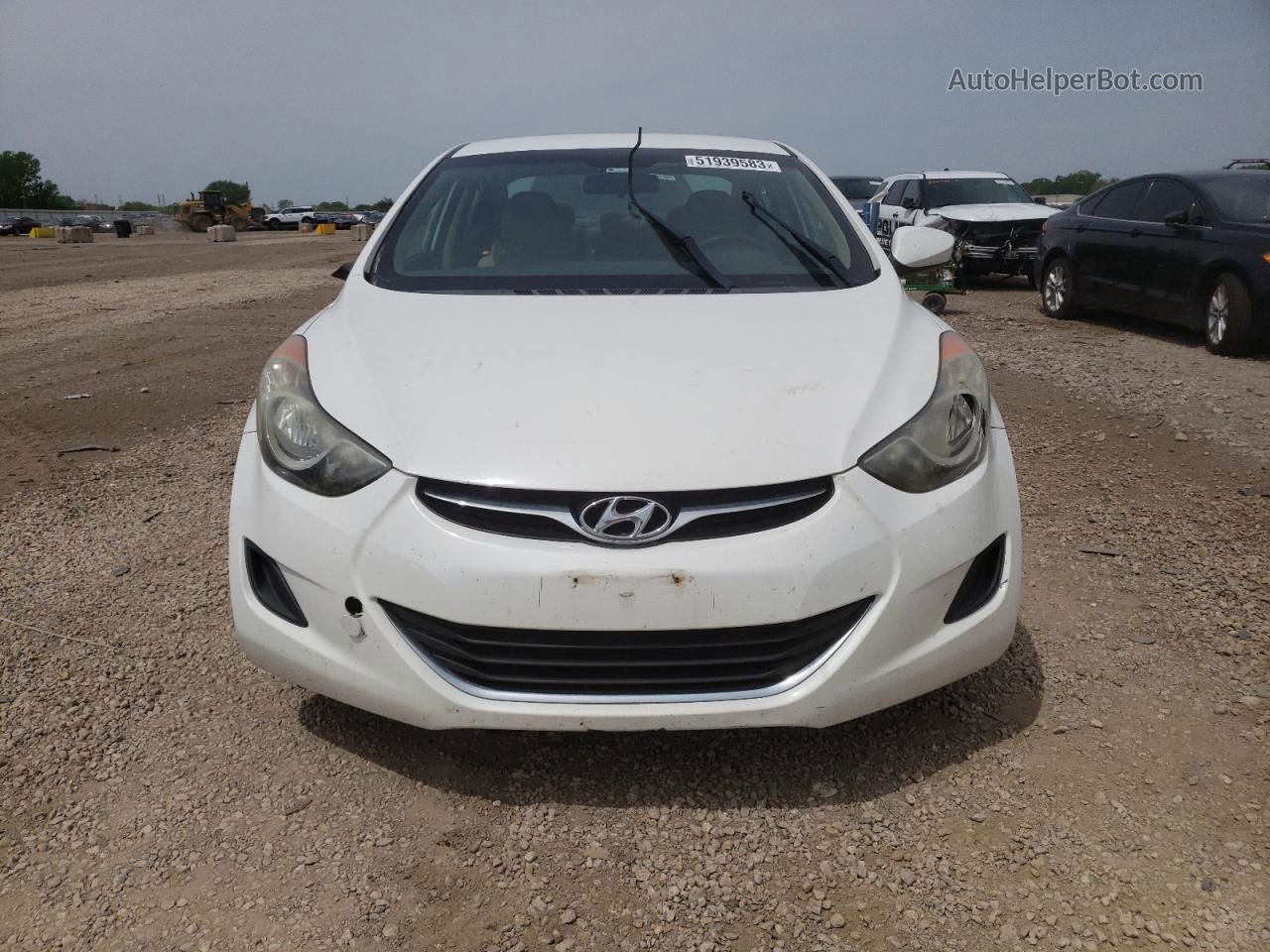 2011 Hyundai Elantra Gls White vin: 5NPDH4AE6BH024787