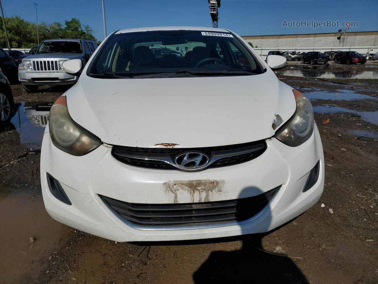 2011 Hyundai Elantra Gls White vin: 5NPDH4AE6BH029892