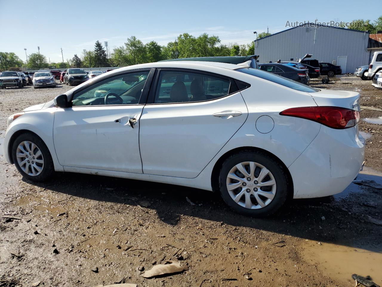 2011 Hyundai Elantra Gls White vin: 5NPDH4AE6BH029892